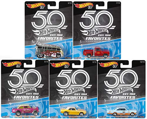 Hot Wheels 2018 Premium 50th Anniversary Favorites Set 6-10
