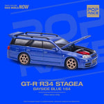 POP RACE 1/64 GTR R34 Stagea Bayside Blue