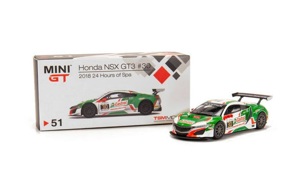 MINI GT ホンダ NSX GT3 #30 24HR スパ カストロール GT NSX GT3 Spa J