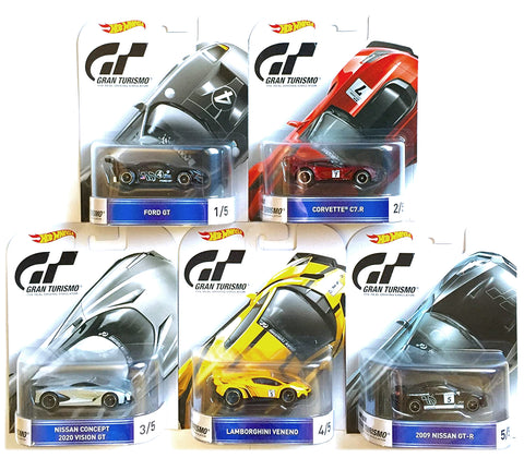 2016 Hot Wheels Retro Entertainment DMC55-959C GT Gran Turismo Set of 5