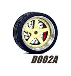 Alloy Wheels Pack with Rubber Tires 1/64 [D002A]