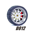 Alloy Wheels Pack with Rubber Tires 1/64 [D012]