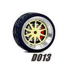 Alloy Wheels Pack with Rubber Tires 1/64 [D013A]