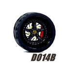 Alloy Wheels Pack with Rubber Tires 1/64 [D014B]