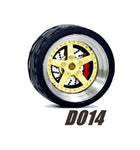 Alloy Wheels Pack with Rubber Tires 1/64 [D014]