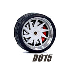 Alloy Wheels Pack with Rubber Tires 1/64 [D015]