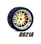 Alloy Wheels Pack with Rubber Tires 1/64 [D021A]