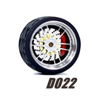 Alloy Wheels Pack with Rubber Tires 1/64 [D022]