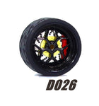 Alloy Wheels Pack with Rubber Tires 1/64 [D026]