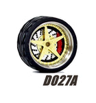 Alloy Wheels Pack with Rubber Tires 1/64 [D027A]