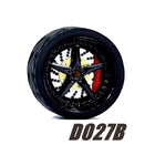 Alloy Wheels Pack with Rubber Tires 1/64 [D027B]