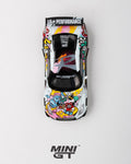 MINI GT 244 LB★WORKS Nissan  GT-R R35 Type 2 Rear Wing ver 3 LBWK Kuma Graffiti