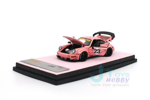 PGM Model 1/64 Porsche 964 Pink Pig Fully Open