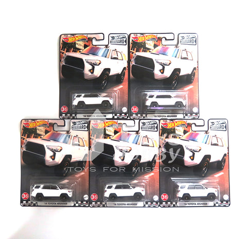 2021 HOT WHEELS BOULEVARD '18 TOYOTA 4RUNNER Set of 5 Cars