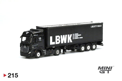 MINI GT #215 1:64 LBWK MERCEDES-BENZ ACTROS With Metal 40 Ft Container