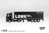 MINI GT #215 1:64 LBWK MERCEDES-BENZ ACTROS With Metal 40 Ft Container