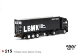 MINI GT #215 1:64 LBWK MERCEDES-BENZ ACTROS With Metal 40 Ft Container