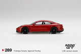 MINI GT 289 Porsche Taycan Turbo S Carmine Red