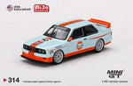 MINI GT #314 1/64 BMW M3 E30 GULF LHD MJ EXCLUISVE BLISTER PACKING