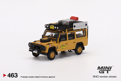 MINI GT #463 Land Rover Defender 110 1989 Camel Trophy Amazon Team France