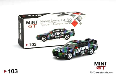 MINI GT #103 Nissan Skyline GT-R R32 Gr. A #87 HKS 1993 Japan