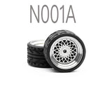 Alloy Wheels Pack with Rubber Tires 1/64 [N001A]