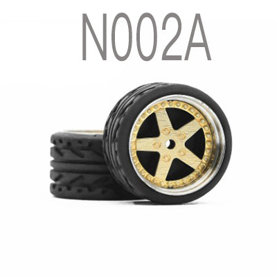 Alloy Wheels Pack with Rubber Tires 1/64 [N002A]