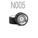 Alloy Wheels Pack with Rubber Tires 1/64 [N005]