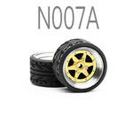 Alloy Wheels Pack with Rubber Tires 1/64 [N007A]