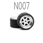 Alloy Wheels Pack with Rubber Tires 1/64 [N007]
