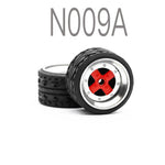 Alloy Wheels Pack with Rubber Tires 1/64 [N009A]