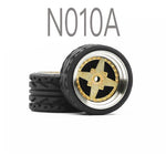 Alloy Wheels Pack with Rubber Tires 1/64 [N010A]