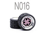 Alloy Wheels Pack with Rubber Tires 1/64 [N016]