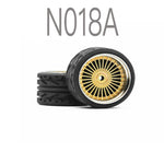 Alloy Wheels Pack with Rubber Tires 1/64 [N018A]