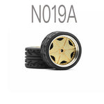 Alloy Wheels Pack with Rubber Tires 1/64 [N019A]