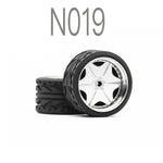 Alloy Wheels Pack with Rubber Tires 1/64 [N019]