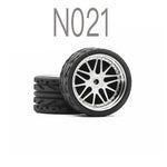 Alloy Wheels Pack with Rubber Tires 1/64 [N021]