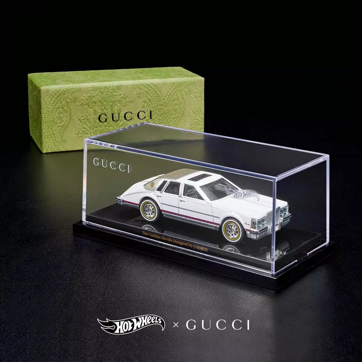 【2024新春福袋】 Hot Wheels x Gucci 1982 Cadillac Seville 100th Anniversary ミニカー