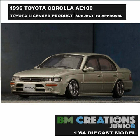 BM CREATIONS JUNIOR 1:64 Toyota Corolla 1996 AE100 CHAMPAGNE RHD