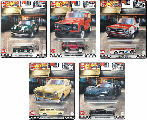 2022 Hot wheels Premium Boulevard Complete Set of 5 GJT68 953K