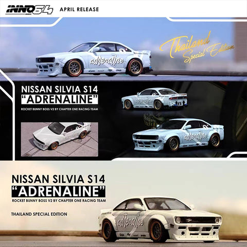 INNO64 Nissan Silvia S14 "ADRENALINE" Rocket Bunny Boss By Chapter 1 Racing