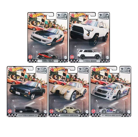 HOT WHEELS BOULEVARD 2021 H CASE MIX COMPLETE SET OF 5