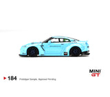 MINI GT #184 LBWK Nissan GT-R R35 Type Baby Blue Macau Exclusive