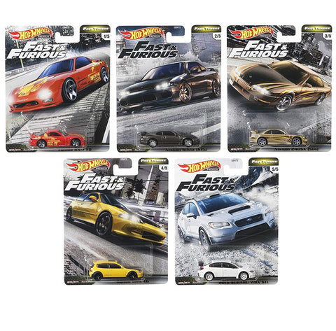 2020 Hot Wheels Fast and Furious Premium Fast Tuners Set of 5