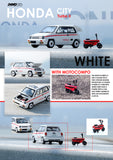 INNO64 HONDA CITY TURBO II White Mod Version With Red MOTO COMPO