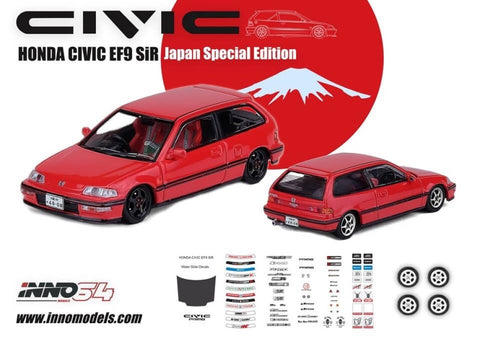 INNO64 Honda Civic EF9 Sir Red Japan Exclusive JDM