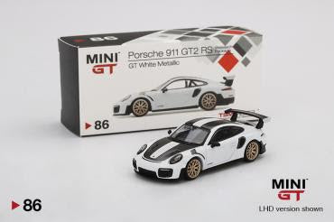 Mini GT #86 Porsche 911 GT2 RS Weissach Package White Metallic RHD