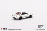 Mini GT #469 Top Secret Nissan Skyline GT-R VR32 White
