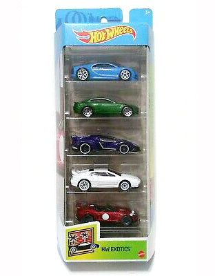 Hot Wheels 2020 Exotics 5-Pack Bugatti Lamborghini Lotus Jaguar Aston Martin