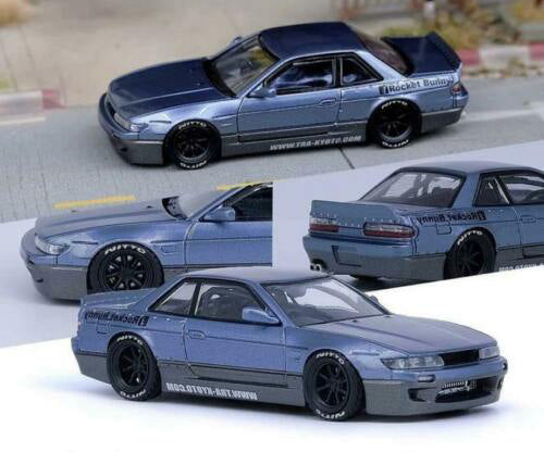 INNO64 1/64 NISSAN SILVIA S13 PANEM ROCKET BUNNY V1 Two-Tones Blue